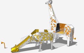 Outdoor Giraffe Slide