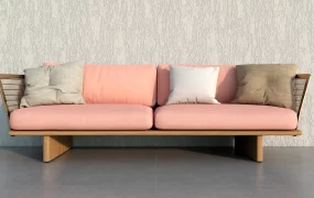 Pink Loveseat Sofa