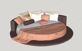 Round Upholstered Bed