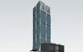 Modern Bank Office Building