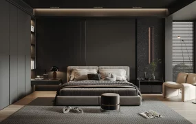 Masculine Black Bedroom