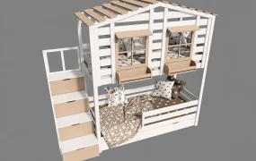 House Shaped Bunk Bed