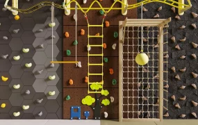 Children Indoor Climbing Wall & Play Gym SketchUp 3D Model