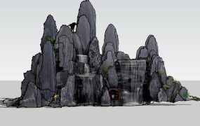 Rock Garden with Waterfall