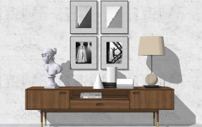 Living Room Sideboard Decor Idea