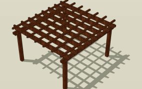 Wood Beam Pergola