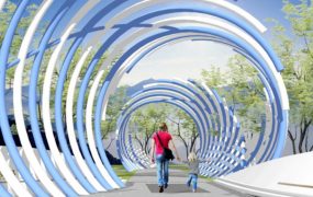 Spiral Pergola Walkway Idea