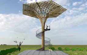 Umbrella Shaped Observation Tower