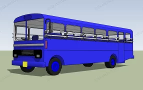Blue School Bus