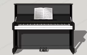 Black Upright Piano