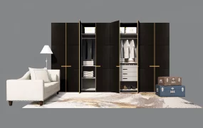 Dark Wood Wardrobe Closet