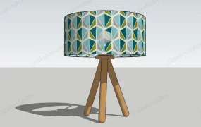 Triangle Wood Table Lamp