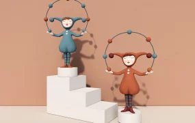 Cute Clown Figurines