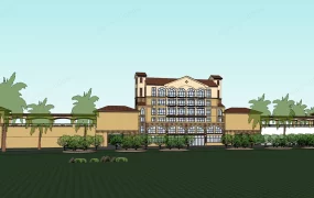 Spanish Revival Style Resort Hotel
