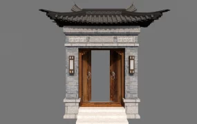 Traditional Chinese Courtyard Gate