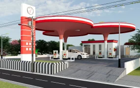 Suburb Petrol Station