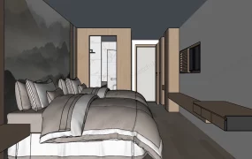 Twin Beds Hotel Room