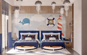 Nautical Themed Twin Kids Bedroom