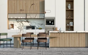 Modern White Kitchen With Island