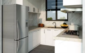 Small Narrow Kitchen Design Idea