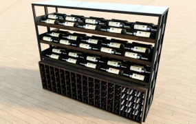 Black Metal Wine Rack