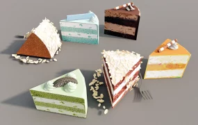Different Pieces Of Cake