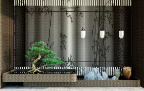 Patio Landscaping Feature Wall