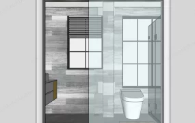 Narrow Bathroom With Shower