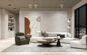 Modern Japandi Style Living Room