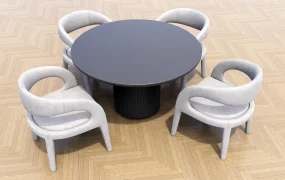 Elegant Round Dining Table Set