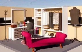 Dressing Room With Makeup Vanity