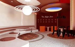 Small Round Coffee Shop