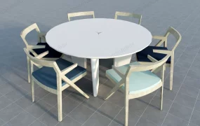 Round Dining Room Table Set