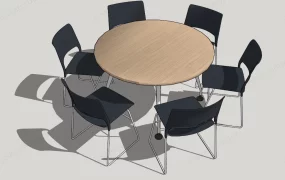 Small Round Meeting Table Set
