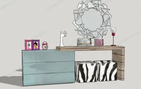 Minimalist Dresser With Dressing Table