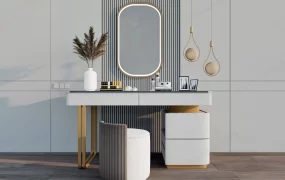 Makeup Vanity With Mirror And Lights