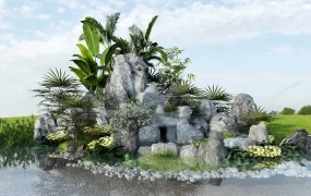 Rock Garden Waterfall Design Idea