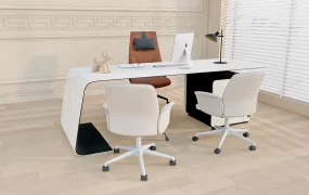 White Office Desk And Chairs