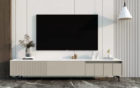 Living Room Minimalist With TV Stand