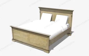 Wooden Sleigh Bed