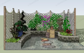 Rustic Backyard Garden Idea