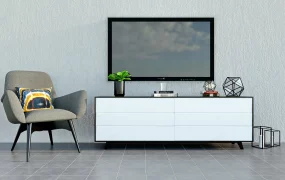 White Tv Console