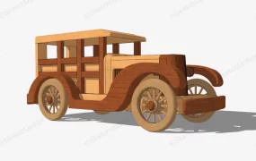 Wooden Toy Vintage Car