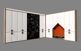 L Shaped Kids Wardrobe