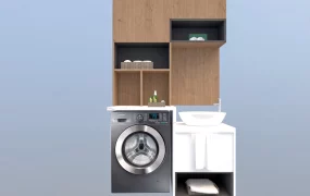 Compact Combined Laundry And Vanity Unit