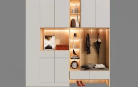 Built In Entryway Cabinet & Storage Unit