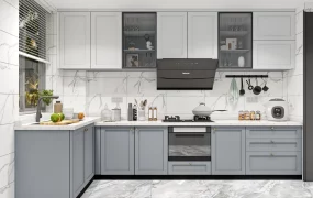 Blue And White Kitchen Design