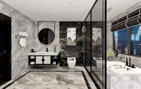 Black And Brown Bathroom