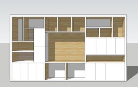 TV and Bookcase Wall Unit