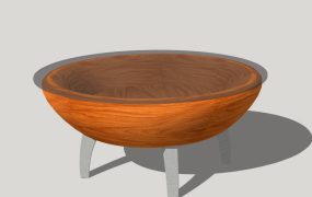 Round Coffee Table with Glass Top